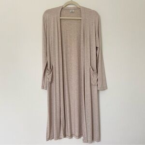 Jax and Lennon Duster Cardigan Oatmeal Soft Bamboo Long Cozy size XS Small